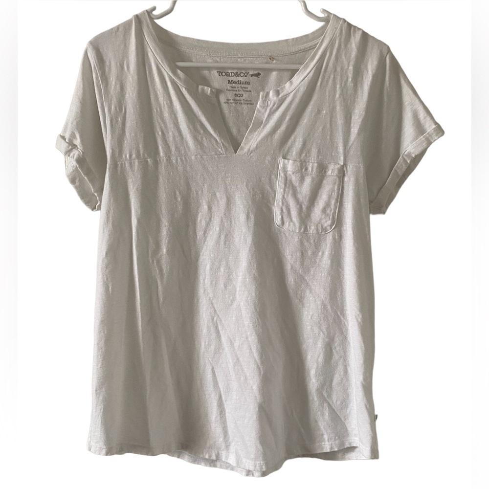 Toad&CO Casual White Shirt Size Medium